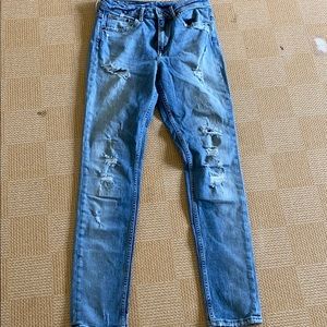 super cute high waisted ripped jeans